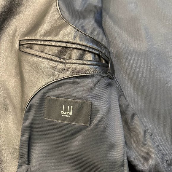 Dunhill Black Lambskin Leather Jacket - Picture 4 of 5